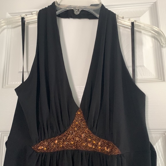 ARDEN B. Beaded black halter Sz.small - Picture 3 of 7